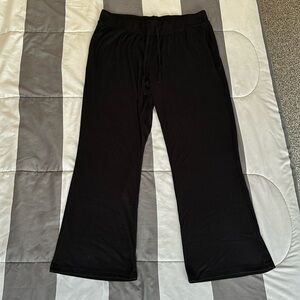 Muk Luks Black Ribbed Lounge Pants